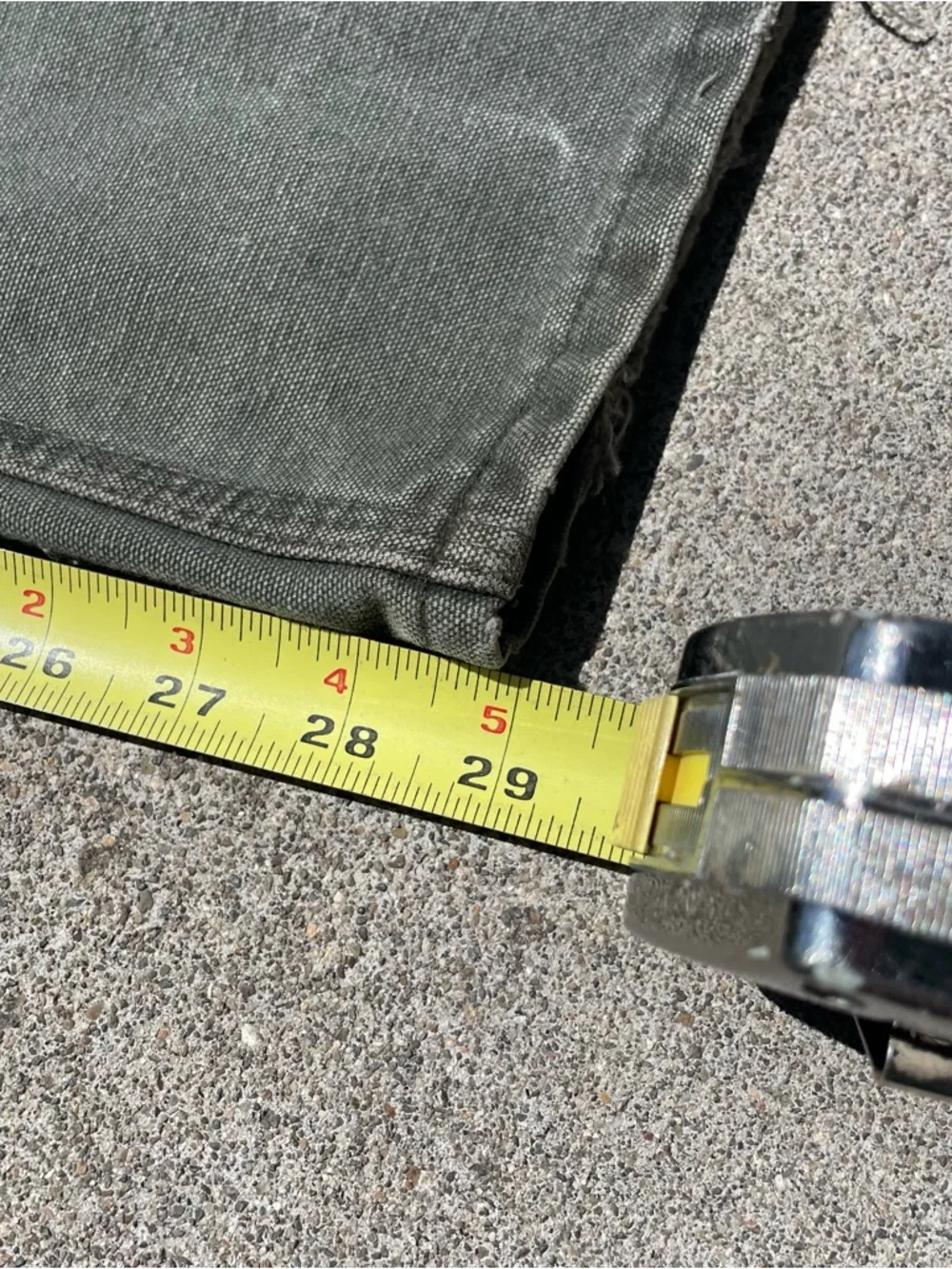 VTG Carhartt R06 MOS Canvas Bib Overalls 40x30 Double Knee Green Union Made USA - Picture 13 of 16